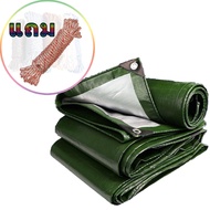 ผ้าคลุมรถกันน้ำกันแดด PE พร้อมตาไก่และเชือก ขนาด 2x2-10x12 ฟรีตาไก่