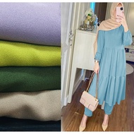 NAFISA ONE SET MAT ITY MANGO CREPE LONG TUNIK SUDAH TERMASUK CELANA SIZE S M L XL XXL FASHION MUSLIM