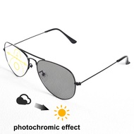 Photochromic Progressive Multifocal Reading Glasses Stylish Large Aviator Frame Clear Vision Comfort