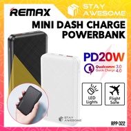 REMAX Powerbank Fast Charging Powerbank Mini Powerbank 16000mAh 20W Powerbank Flight RPP-322 Portable Powerbank PD 充电宝