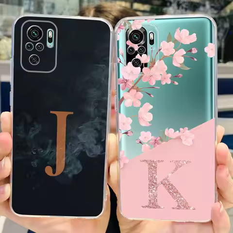 For Xiaomi Redmi Note 10 Case Redmi Note 10S New Letters Cover Soft SIlicone Phone Cases For Xiaomi 