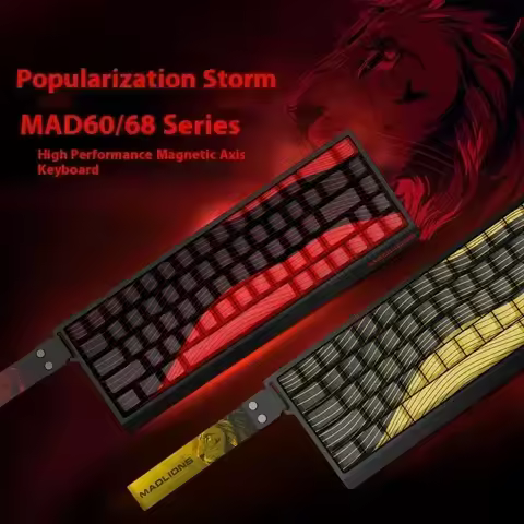 Madlions Mad 60he Mad 68he Wired Mechanical Keyboard Gaming Magnetic Switch RT 0.02mm 8K Polling Rat