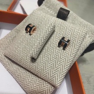 Hermes mini pop H 黑玫瑰金耳環