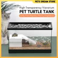 Nomoy Pet Turtle tank S/M/L aquarium fish tank high transparent light frog tank PET tank landscape r
