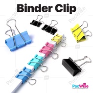 Binder Clip / Double Clip–Black & Colour Paper Clips (15mm–51mm) | Office Stationery (1Bo /1 Pack)
