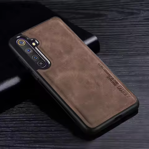 Classics Fashion Case For OPPO Realme 5 6 Pro TPU Silicone Cover Soft Pu Leather Case For OPPO Realm
