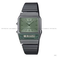 CASIO AQ-800ECGG-3A Unisex VINTAGE Ana-Digital Dual Time BraceletGreen