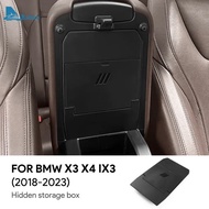 For BMW X3 G01 X4 G02 iX3 2018-2023 Car Armrest Hidden Storage Box Organizer Tray Container Interior