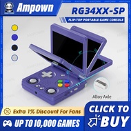 Anbernic Rg34xxsp Flip Konsol Permainan Pegang Tangan 3.4'' Skrin Ips Output Tv Dewan Sistem Linux M