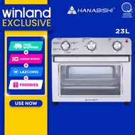 Hanabishi by Winland Oven Air Fryer Boil, Bake, Toast, Broil with Rotisserie HAFEO-23SS HAFEO 23SS H