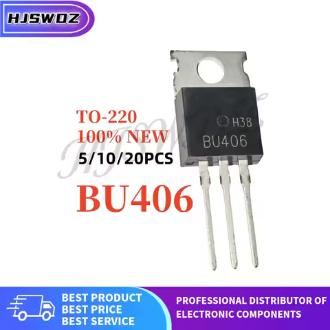 5-20PCS BU406 BU 406 TO-220 NPN Power Transistor 7A 200V Brand New In Stock