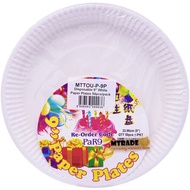 MTRADE Disposable 9 Inch White Paper Plates 50pcs (PM)