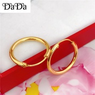 916 gold earrings 2.3 cm wide and glossy earrings women's earrings real gold counter jewelry