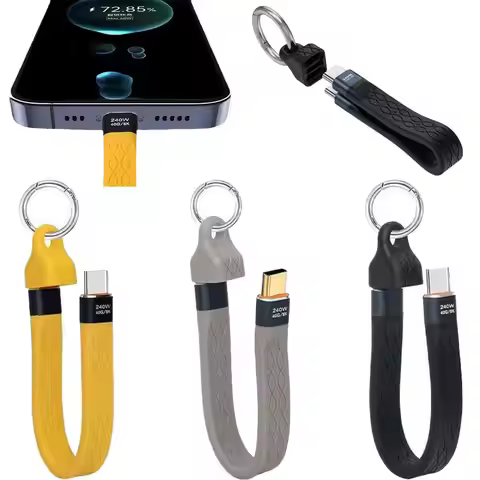 USB 4.0 Cable Portable Keychain 240W USB C Charging Cable 40Gbps Data Transfer Thunderbolt 8K@60Hz V