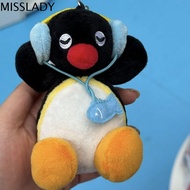 MISSLADY Backpack Pendant Pingu Plush Toys Funny Bread Ornaments Stuffed Penguin Doll Bag Keychain K