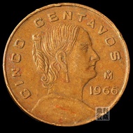 J20readystock Old Coins Fidelity Mexico 5 Cent Copper Coins Random Year. 5mm American Foreign Curren
