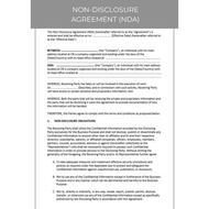 NON-DISCLOSURE AGREEMENT (NDA)