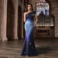 QOQ Charm ชุดเดรสสตรีสีพื้นสำหรับงานทางการ ชุดราตรีสำหรับเด็กผู้หญิง เหมาะสำหรับงานรับปริญญา, งานกาล