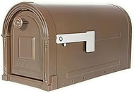 Gibraltar Mailboxes Garrison Large Capacity Galvanized Steel Venetian Bronze, Post-Mount Mailbox, GM