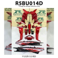 Cover Set Rapido Yamaha Y125ZR (12) Black Red Y125 Accessories Motor 125ZR Warna Hitam Merah Pattern
