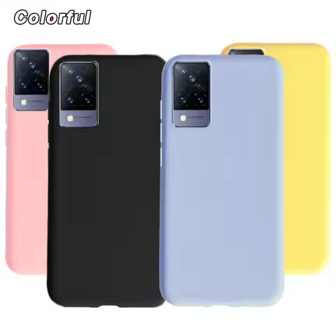 For Vivo V21 5G Case Cute Candy Color Silicon Back Cover TPU Phone Case For VivoV21 V 21 Soft Coque 