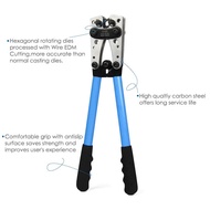 HX-50B Crimping Pliers SC Wire Cable Bare Terminal Pliers Size 9 to 0 AWG 6 to 50mm2