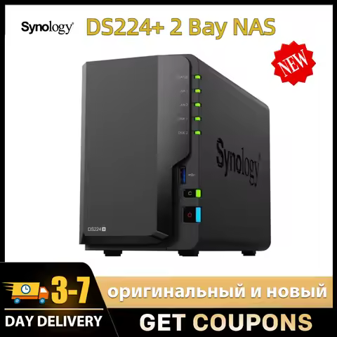 Synology DiskStation DS224+ 2-Bay NAS 2GB DDR4 RAM Enclosure Synology DS224 Plus