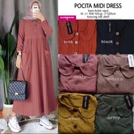 [New] Pocita Midi Dress /Gamis Midi /Midi Dress/Gamis /Baju Muslim