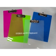 A4 DG869 PP Fail Papan Klip /. Clipboard-1pc