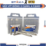 STAKA, PH2/PH3 premium 2-sided/4-sided screwdriver bit, heat-treated steel, anti-break slot, attach 