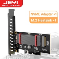 Jeyi PCIe để NVMe Adapter với nhôm SSD Tấm tản nhiệt làm mát 64gbps M.2 SSD gen4 PCIe 4.0 x4 x8 X16