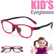 Korean Children's Glasses Fashion Korea Model 2104 C-7 Red TR-90 Material Light And Highly Flexible.