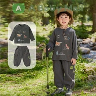 [90-140] Boys' Suit Autumn Long-Sleeved t-Shirt Casual Pants Two-Piece Suit Baby Bottoming Shirt Tro