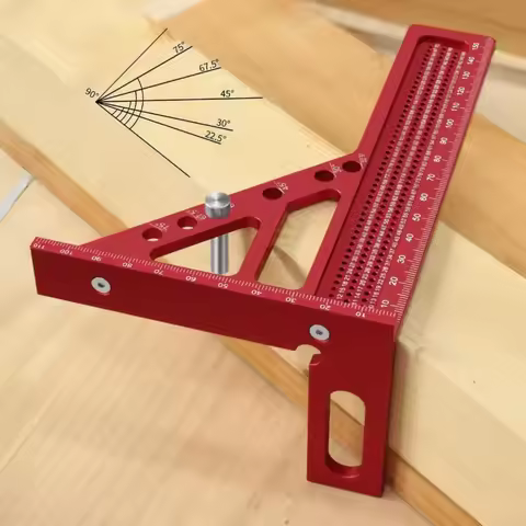Lengthened Multi Angle 3D Square Protractor Drafting Triangle Metric Multi-angle Set Square with Ang