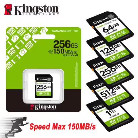 Kingston Micro Sd Card Canvas Select Plus V30 U3 C10 Max Up 150Mb/s 64Gb 128Gb 256Gb 512Gb 1Tb for F