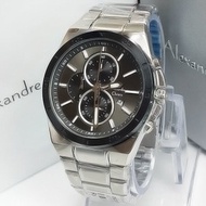 Jam Tangan Alexandre Christie 6382 Original Plat Hitam Putih