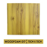 WF017 Modern WOOD MOTIF Wallpaper 3D Foam Size 70X70 cm