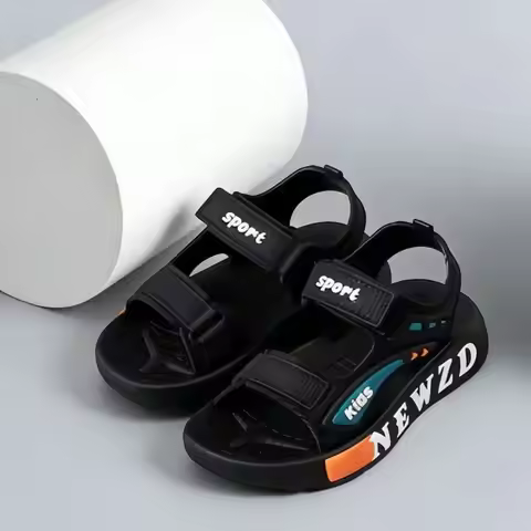 2026 Summer Boys Closed Toe Sport Sandals Lightweight Non-Slip Soft Sole Kids Beach Shoes Outdoor Ca
