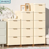 SR Plastic Storage Cabinet Multi-layer Storage Cabinet Faux Leather Texture Living Room Storage Cabinet Multi-drawer Cabinet Five-drawer Cabinet Bedroom Nightstand Kitchen Cabinet