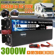 2021new อินเวอร์เตอร์ 12V/24V to 220V 3000W แปลงไฟรถเป็นไฟบ้าน อินเวอร์เตอร์แปลงไฟ อินเวอร์เตอร์โซล่