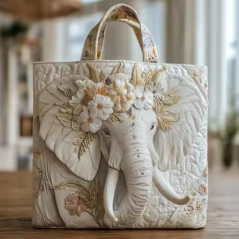 3D New Women's Trendy Fashion Printed Handbag Shoulder Bag 300g Canvas