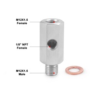 【Eco-friendly】 Stainless Steel Side Holes Pressure Sensor Connector 1/8"NPT Female To M12 M10 M14 Fe