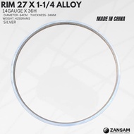 Rim 27 x 1-1/4 Alloy Single Wall 36H 14G Bicycle Rim Lightweight Road Bike Classic 27er Rim