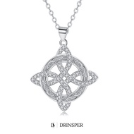 DRINSPER Witch Knot Necklace Hecate Witch Goddess Celtic Knot Design Pendant Necklace Goddess Jewelr