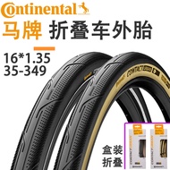 Continental Contact Urban Tyre Cream wall / Brown wall 16 Inch 349 16 x 1.35" for Brompton RC7 Folding Bike Folding Type