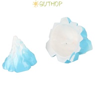 GUTHOP 2PCS Set Aquarium Iceberg Decoration, Innovative Landscaping Simulation Underwater Iceberg Or