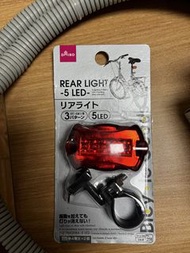 Daiso 5LED 單車尾燈 3種閃爍模式