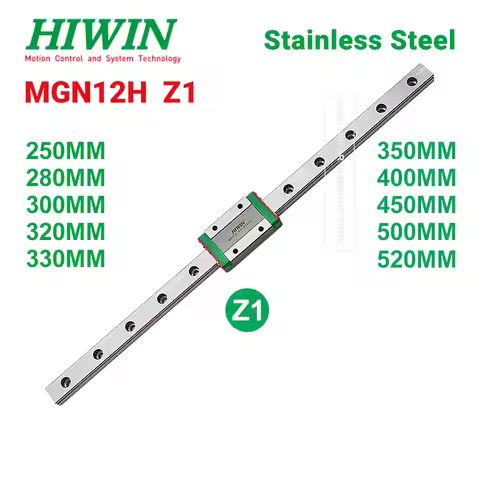 HIWIN MGN12H Z1 HIWIN MGN12 Linear Rail 200 250 280 300 320 330 350 360 370 380 400MM +HIWIN MGN12H 