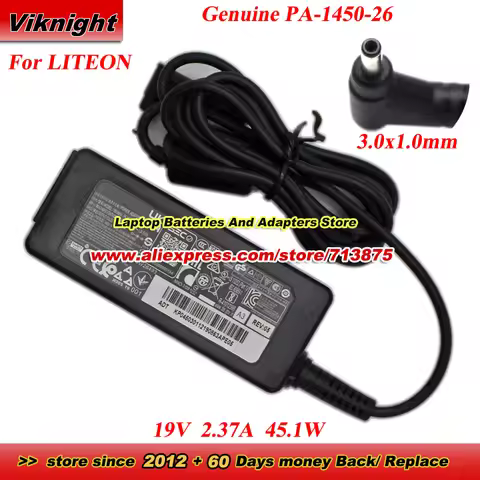 Genuine for LITEON 19V 2.37A 45.1W PA-1450-26 AC Adapter with 3.0x 1.0mm Power Adapter Charger
