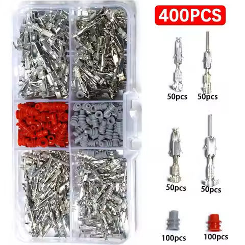 400pcs terminal Box VW 1.5/3.5 series Male Female Automotive Connector Electrical Wire Terminals 964